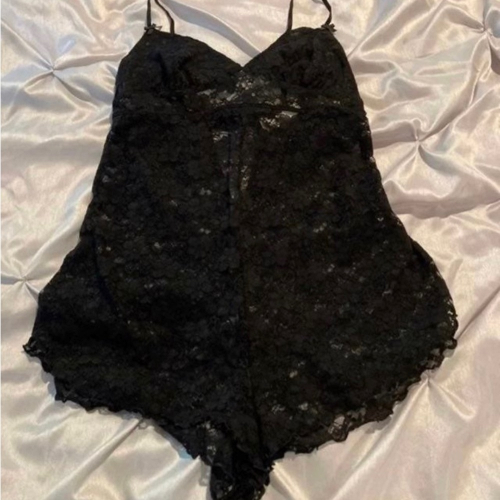 Black lace Teddy sexy size small